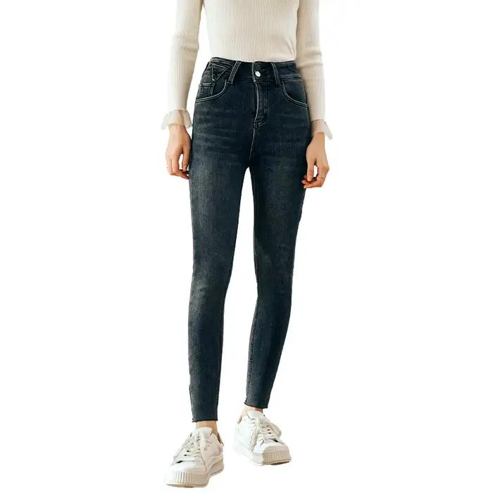 OLrain Jeans Femme Tendance 2026 Nouvelle Collection Automne – Jean Skinny Extensible Décontracté Coupe Crayon Vêtements Féminins Élégants O23DA85885