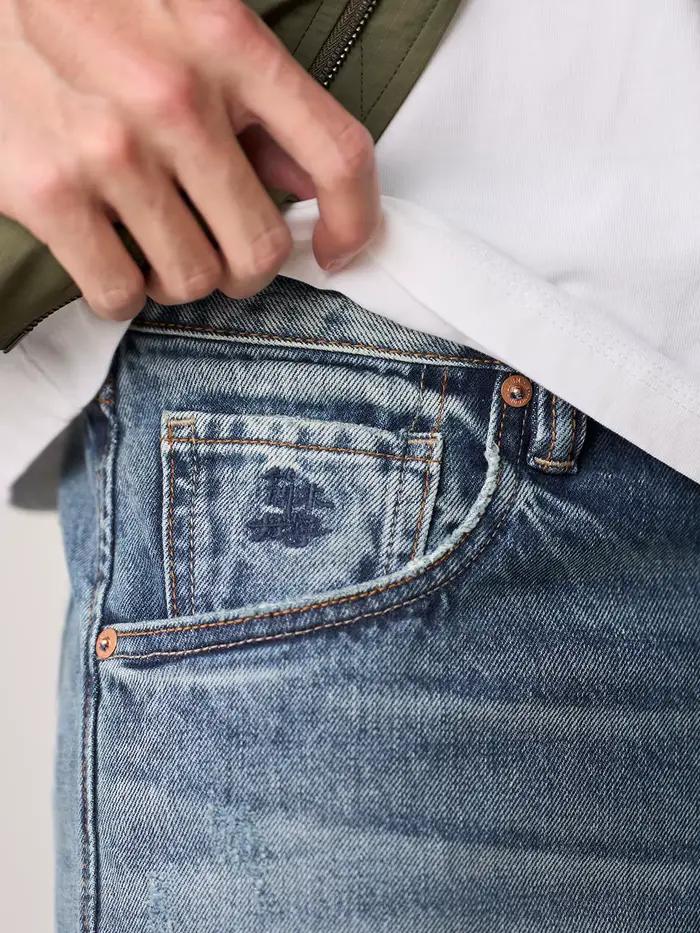 SIMWOOD Nouvelle Collection Printemps 2026 – Jean Rétro Lavé 13.5oz Coupe Large pour Homme – Denim Vintage Streetwear