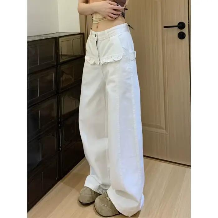 Jean en dentelle sur mesure style rétro américain Spice Girl