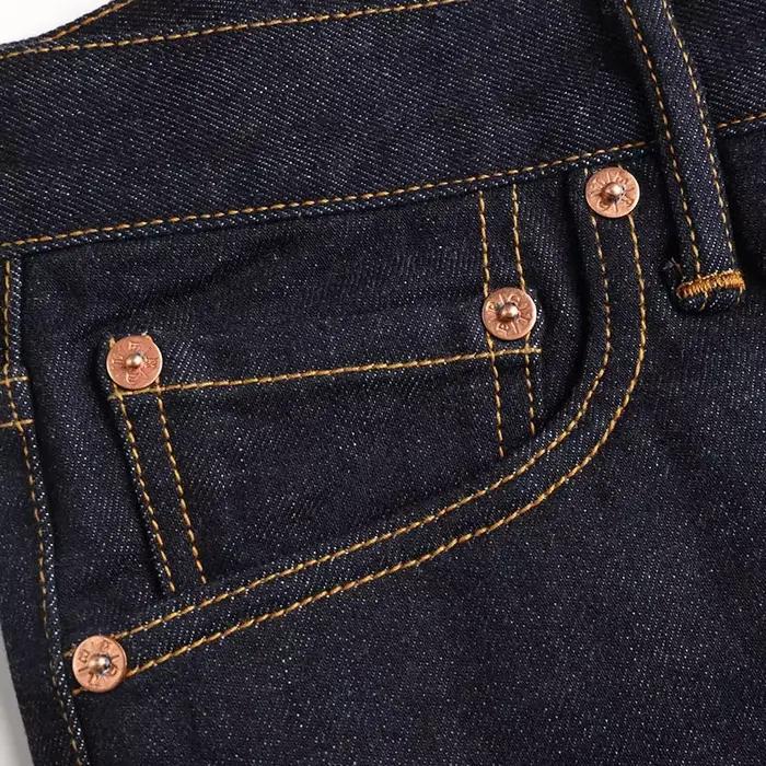 Red Tornado O3D10 12oz jean taille basse pour hommes lisière Denim droit coupe ajustée