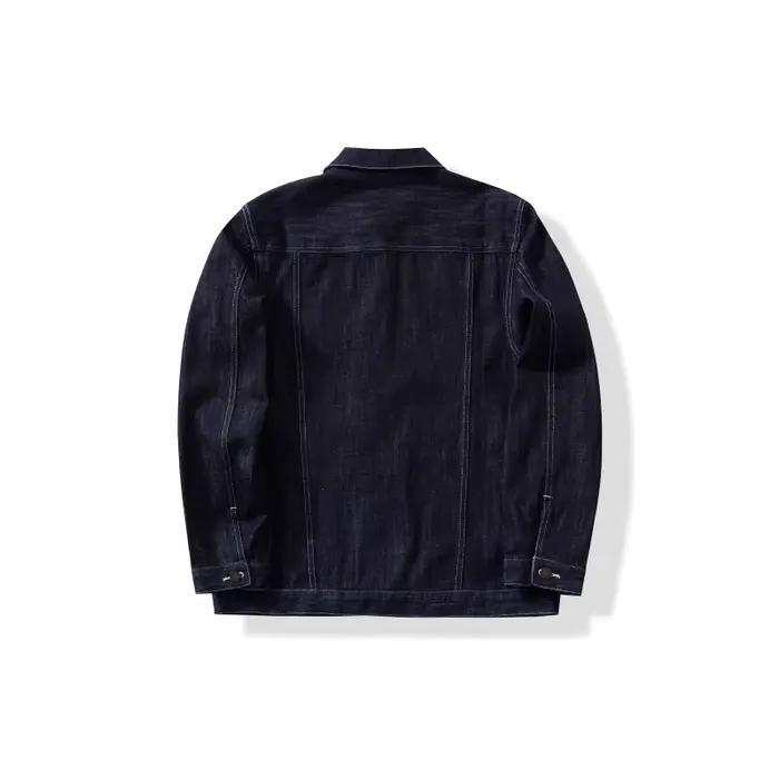 Amekaji veste en jean flammé brut pour homme-vintage américain décontracté 100% coton broderie