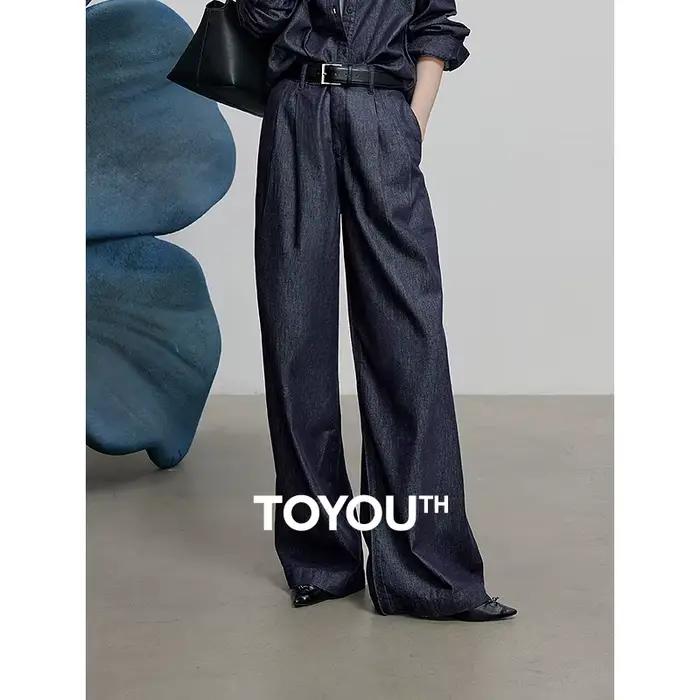 TOYOUTH femmes Denim Jean 2025 printemps nouveau pantalon Long 8518042