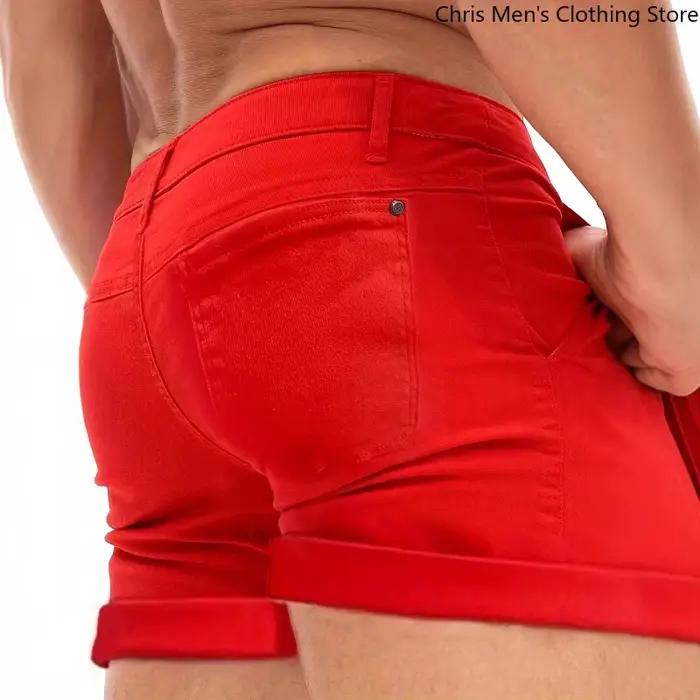 Short en jean serré pour hommes