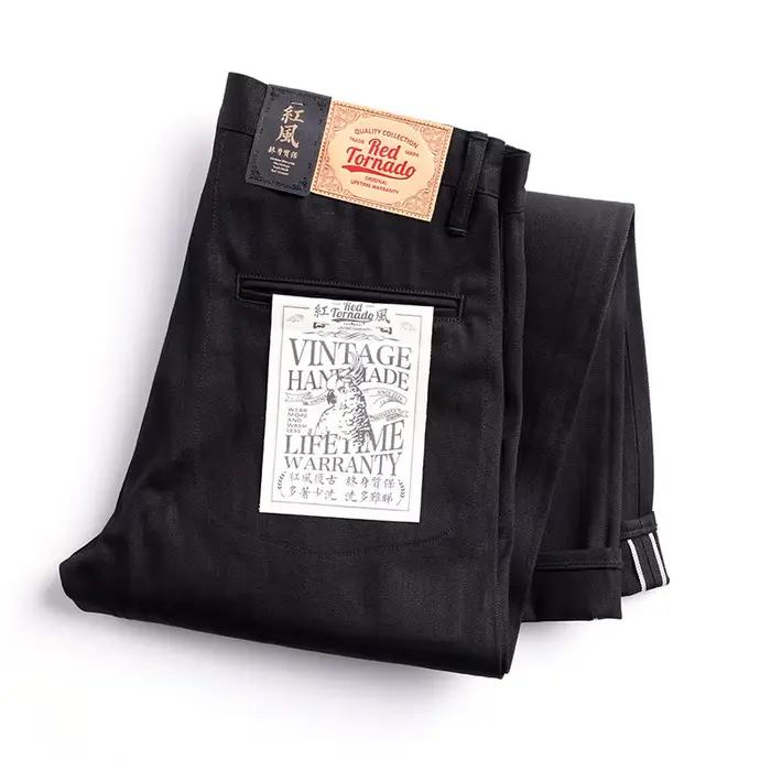 0002 Rock Can Roll Vintage 14oz Indigo Selvage mn fjMens Casual Ch37Raw Denim Jean Pantalon Taille 28-42