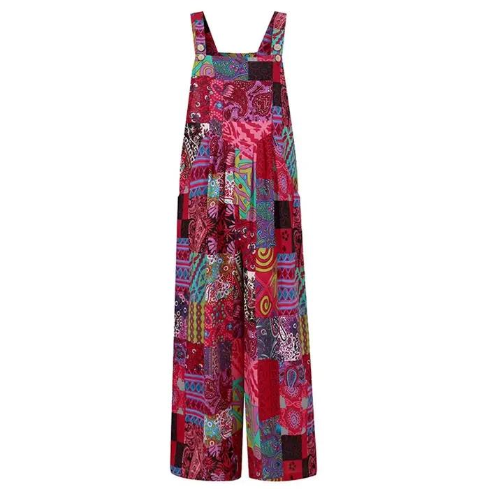 Salopette d'été multicolore pour femme