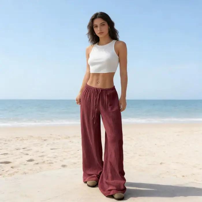 Pantalon pour femme taille haute