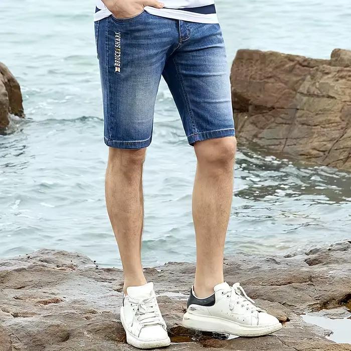 Bruce & Shlavabo-Short en denim bleu pour homme