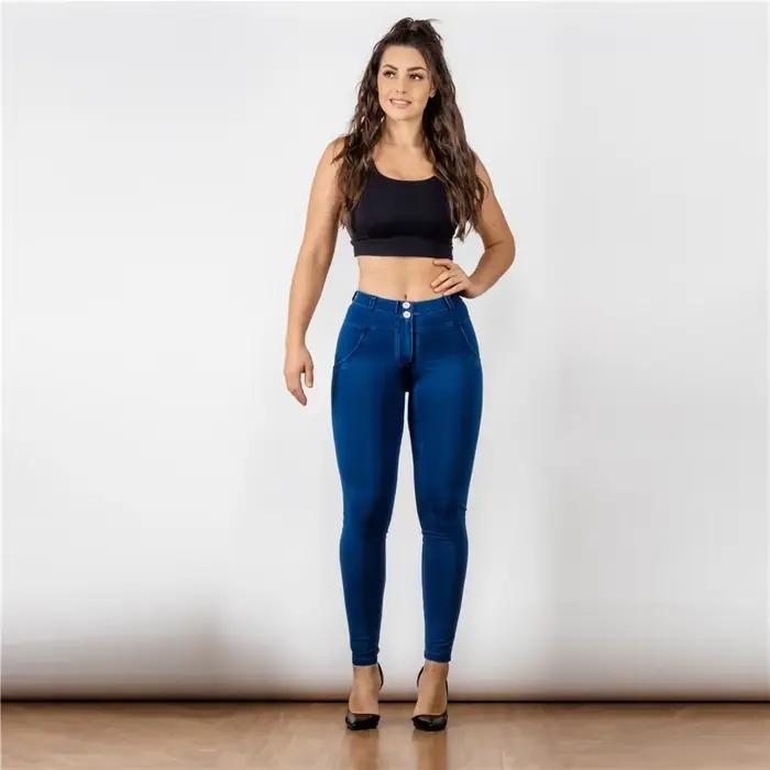 Jean skinny Melody Blue pour femme, jean incurvé, jegging push-up streetwear, jeans stretch, jeans sexy et club, jeans bleu foncé, jeans pour toutes les saisons