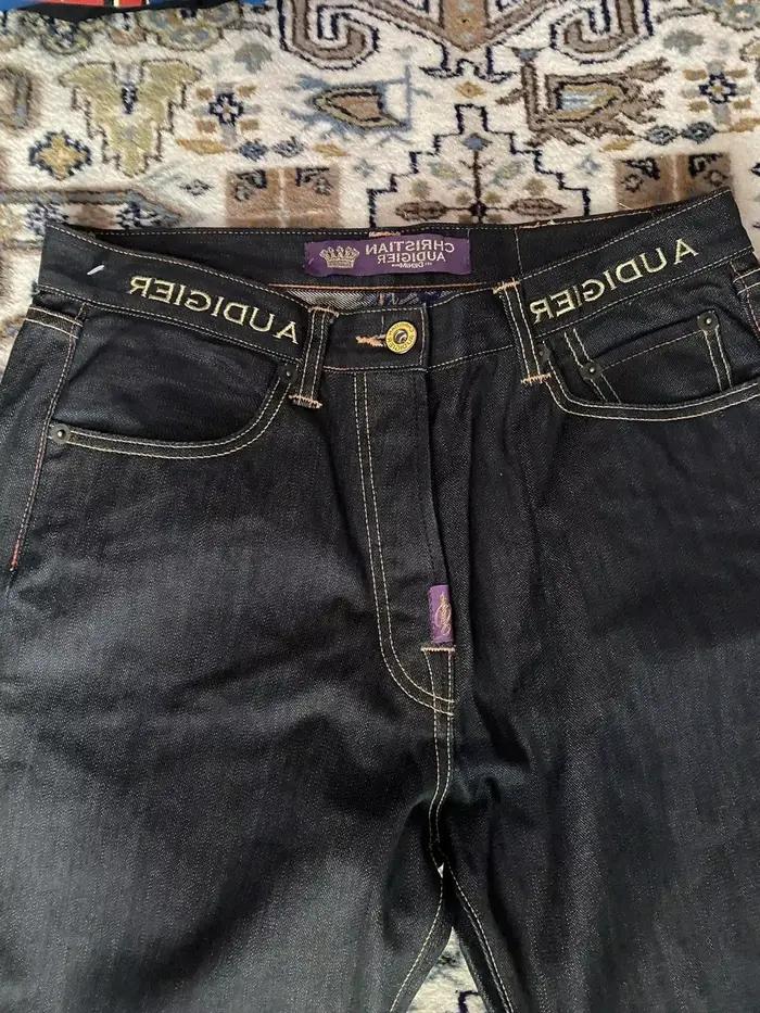 Jeans larges Harajuku Y2K à diamants
