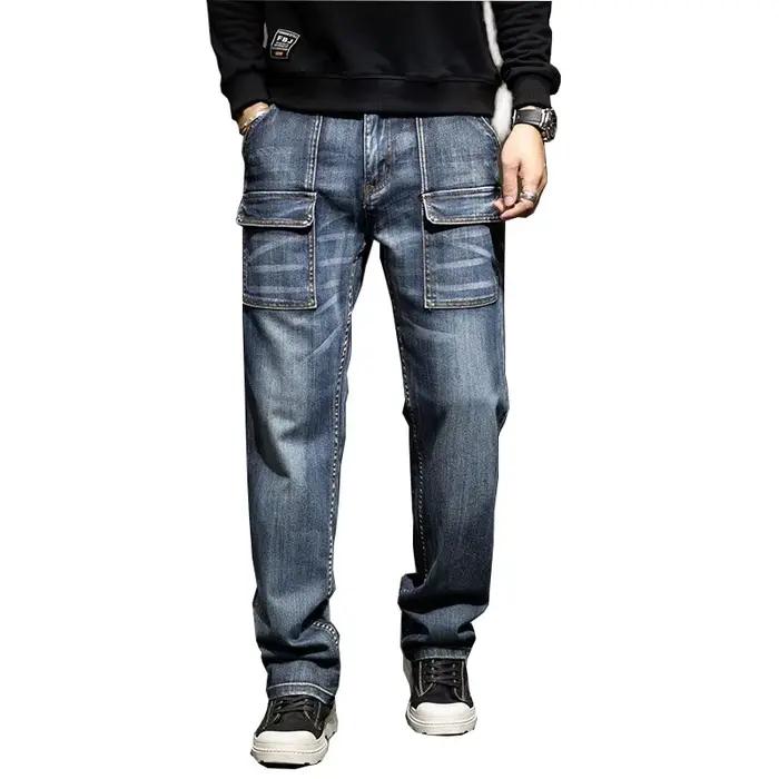 Ny-Jean Cargo Décontracté Vintage pour Homme