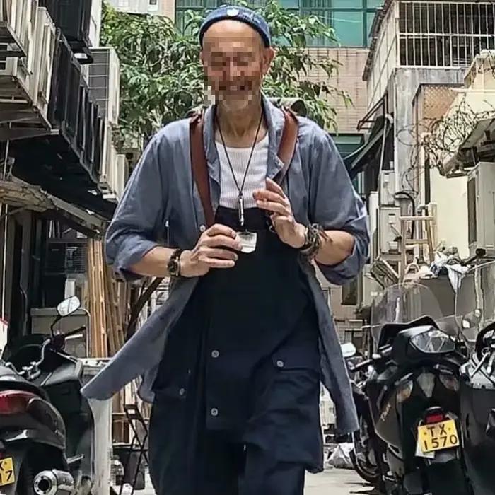 Salopette décontractée américaine style rétro japonais pour hommes vêtements de travail pantalon ample à harnais four seasons casual wear