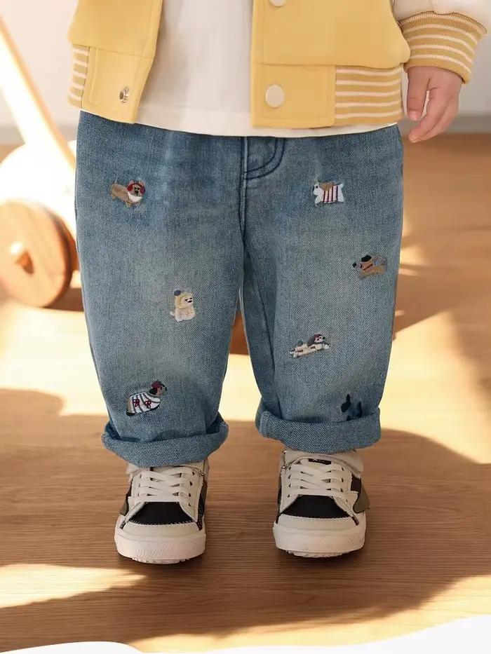 Pantalon en jean en coton pour enfants (filles et garçons) 2-7 ans