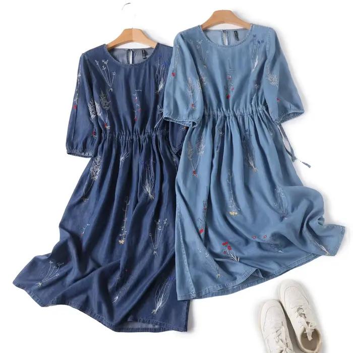 Robe en jean bohème pour femmes