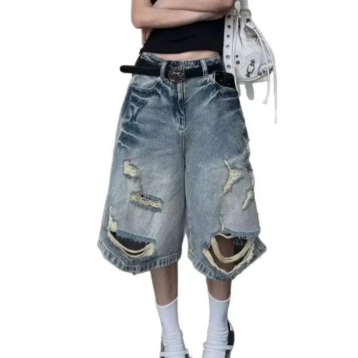 Jean taille haute à jambes larges