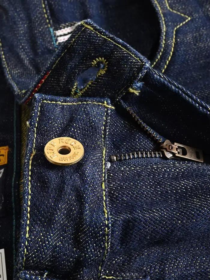 Jean en Denim brut à lisière lourde 100% coton