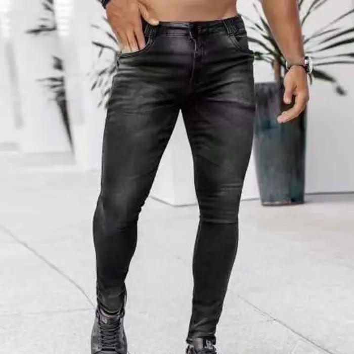 Jean Skinny Stretch Denim Pantalons Hommes Style Streetwear pour Grand Garçon Occasions Voyage Sport Maison