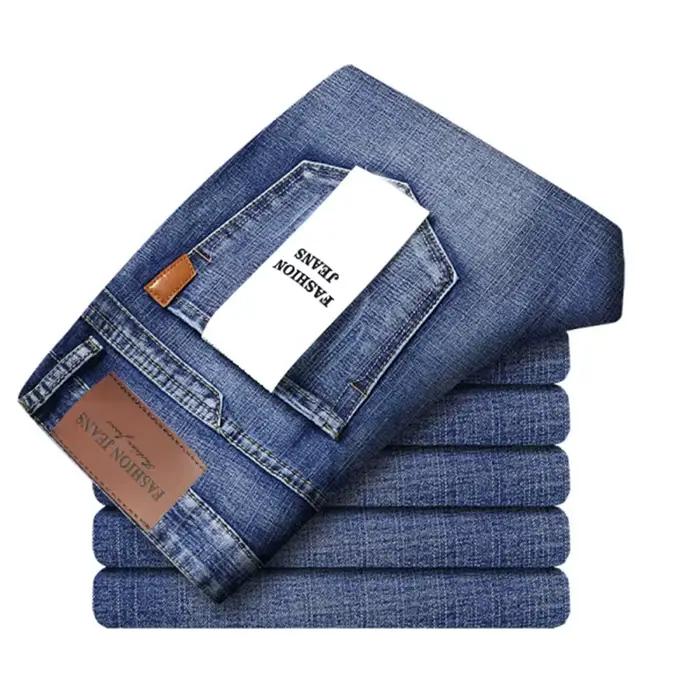 Wthinlee 8 modèles printemps automne affaires jean hommes décontracté droit Stretch mode classique travail Denim pantalon marque vêtements