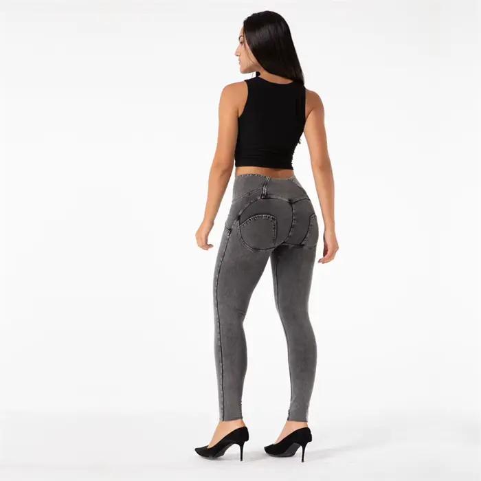 Shascullfites-Jean skinny en denim taille haute pour femme