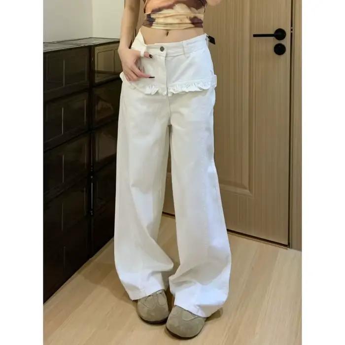 Jean en dentelle sur mesure style rétro américain Spice Girl