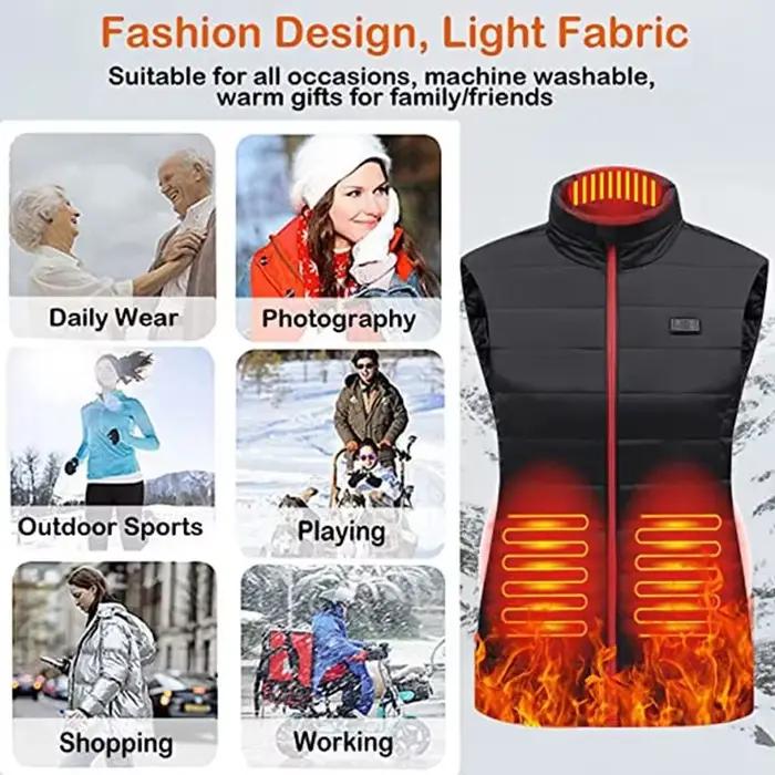 Femmes 9 Zones gilet chauffant vestes chauffantes électriques