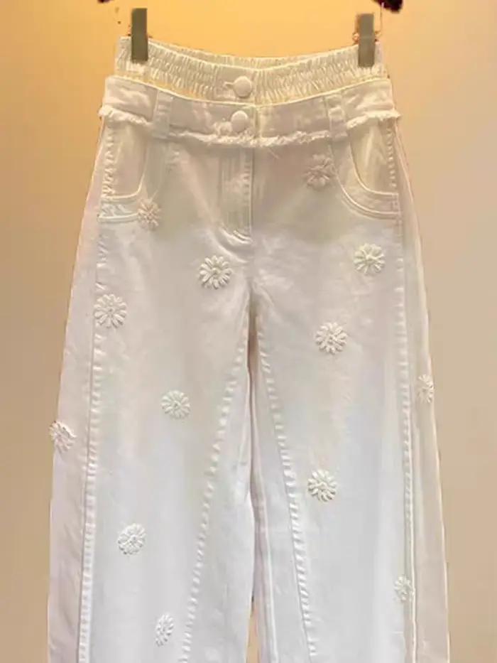 Jean blanc pour femmes