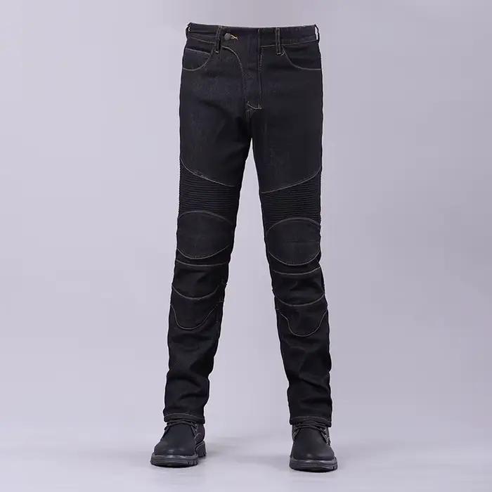 Jean de Moto MOTOJSMT avec Protections Genoux et Hanches Pantalon de Motocross Anti-Chute pour Homme Occasions Extérieures