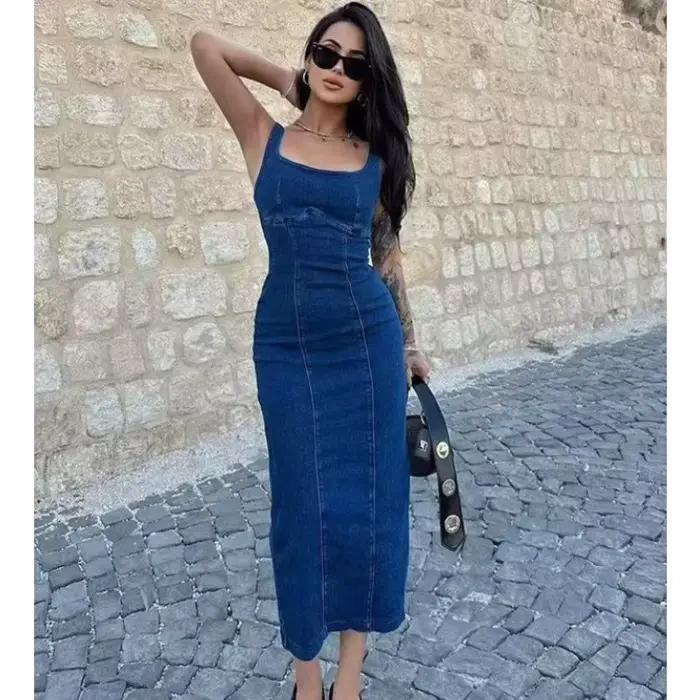 Robe en Jean Corset Vintage pour femmes