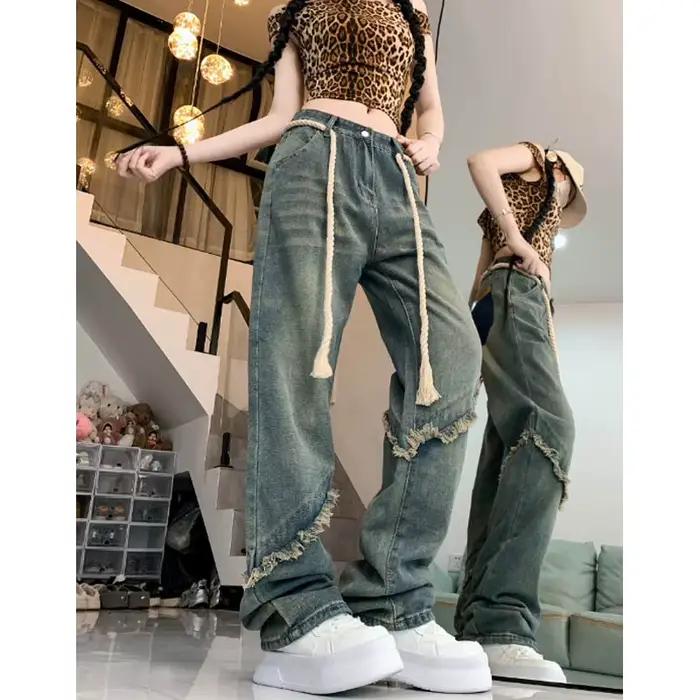 Jean Rétro de Style Coréen pour Femme