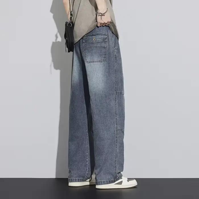 Nouveau Jean Homme 2026 Style Japonais à Motif Texturé
