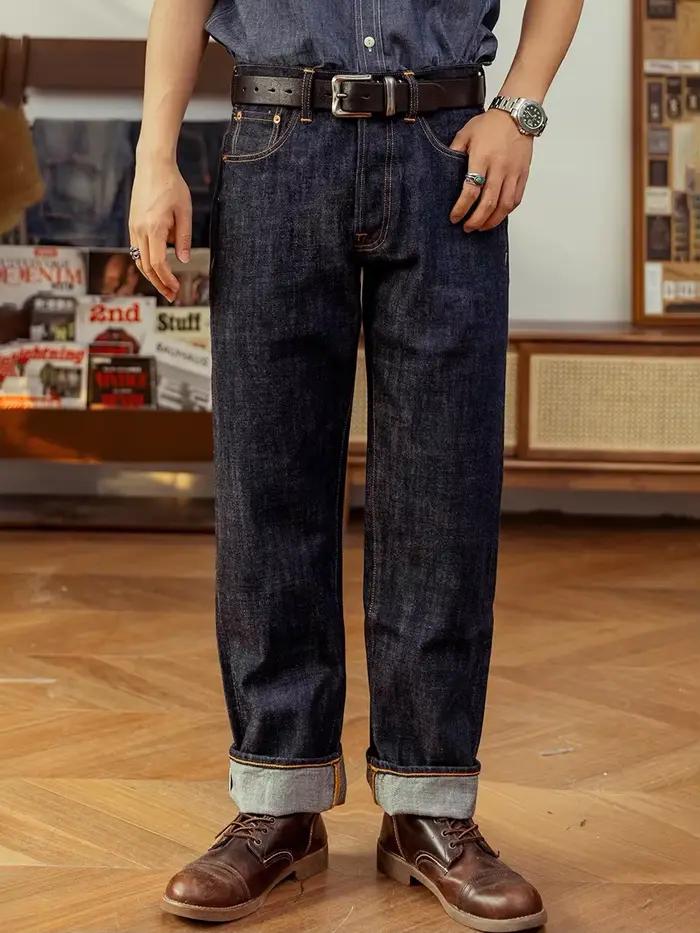 Red Tornado 14oz Selvedge Denim Jeans Amekaji Fit Pantalon à jambe droite