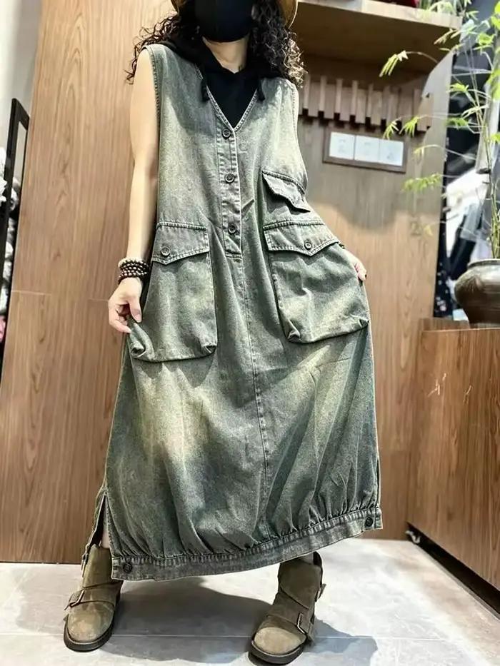 Amax LuluE 2026 Robes en jean de style japonais pour femmes