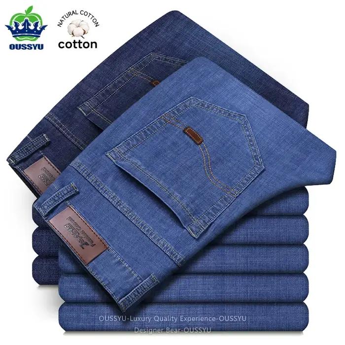 Jean fin et respirant OUSSYU pour homme – Coton