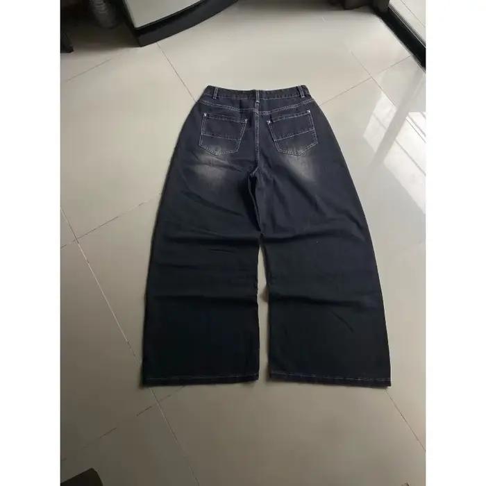 Jean Baggy imprimé Vintage Y2K Harajuku tendance hommes et femmes Hip Hop mode décontracté Joker Couple pantalon à jambes larges Streetwear nouveau