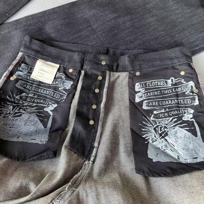 Pantalon baggy en jean de coton