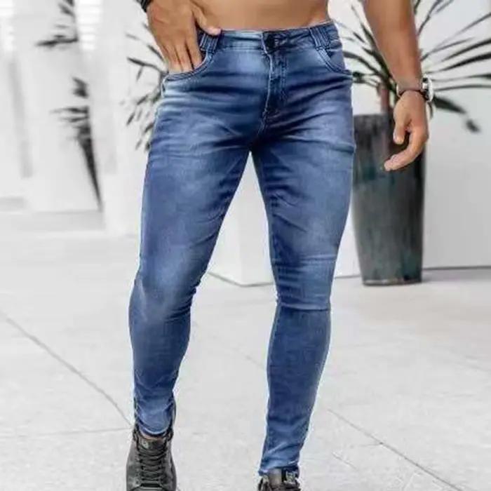 Jean Skinny Stretch Denim Pantalons Hommes Style Streetwear pour Grand Garçon Occasions Voyage Sport Maison