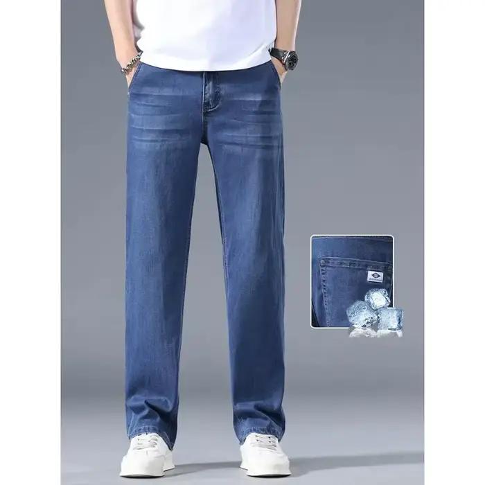 Jean en Lyocell pour Homme – Nouvelle Collection Printemps – Coupe Droite Décontractée – Confortable et Polyvalent