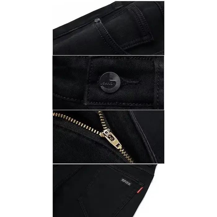 2025 hommes jambe étroite jean mâle confortable jambe droite coupe ajustée crayon Denim pantalon classique décontracté quotidien Stretch pantalon maigre
