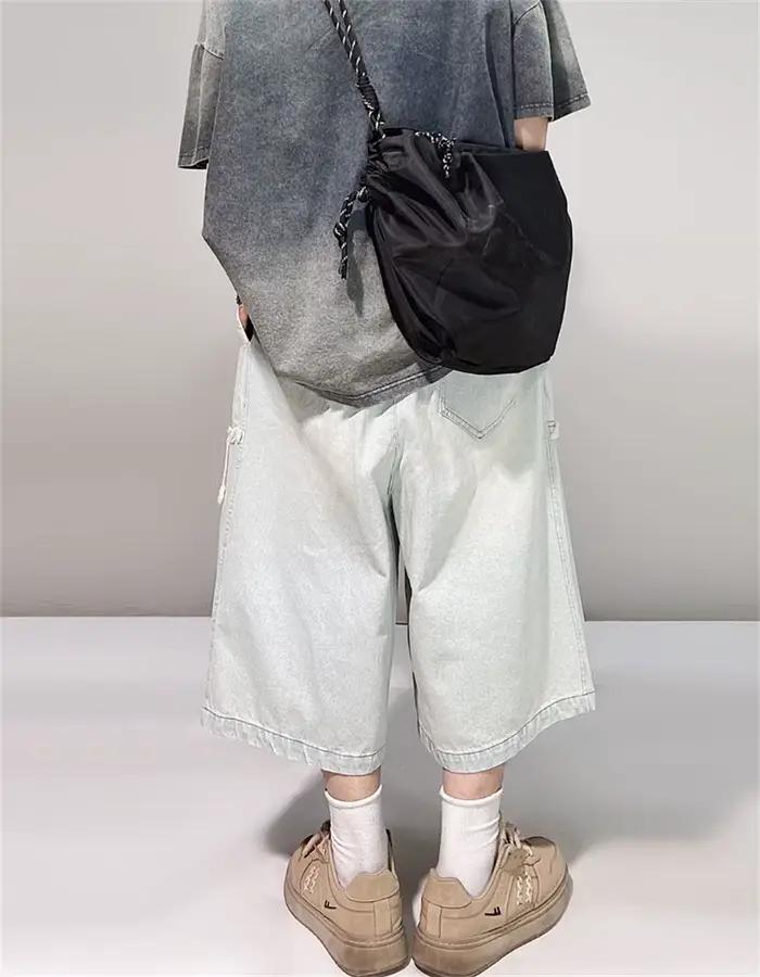 Short en jean déchiré pour homme