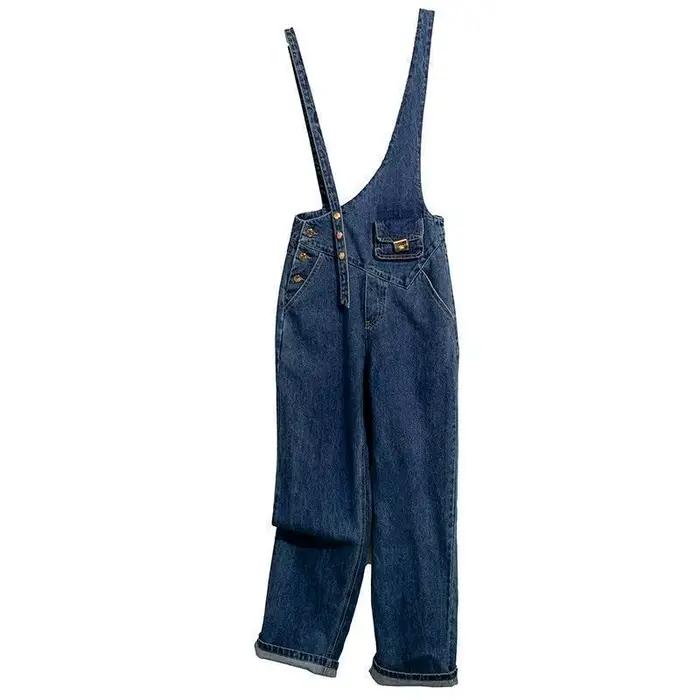 Salopette asymétrique en jean coupe slim 2026