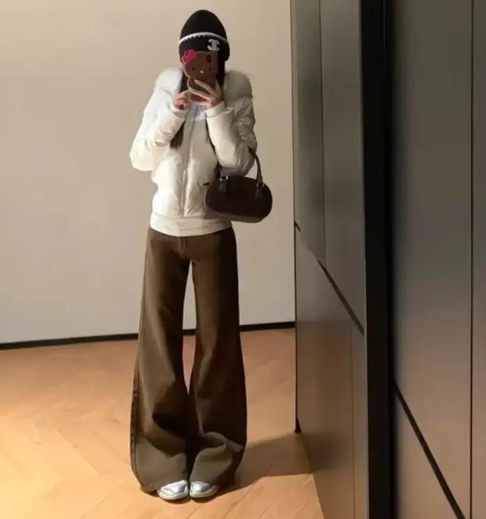 Jeans Grunge Y2k Marron Taille Basse Baggy Denim Pantalon Femmes Décontracté Streetwear Mode Coréenne Occasions Estivales