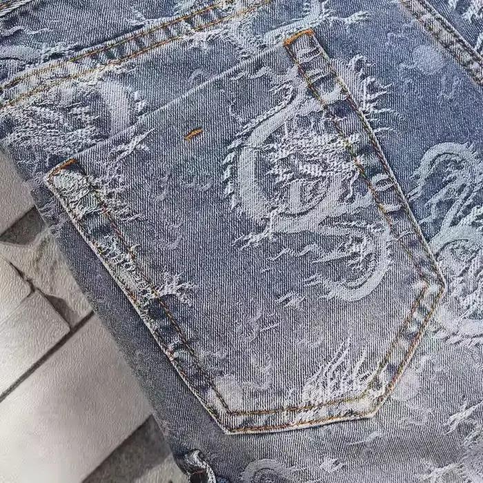Pantalon brodé Dragon pour hommes