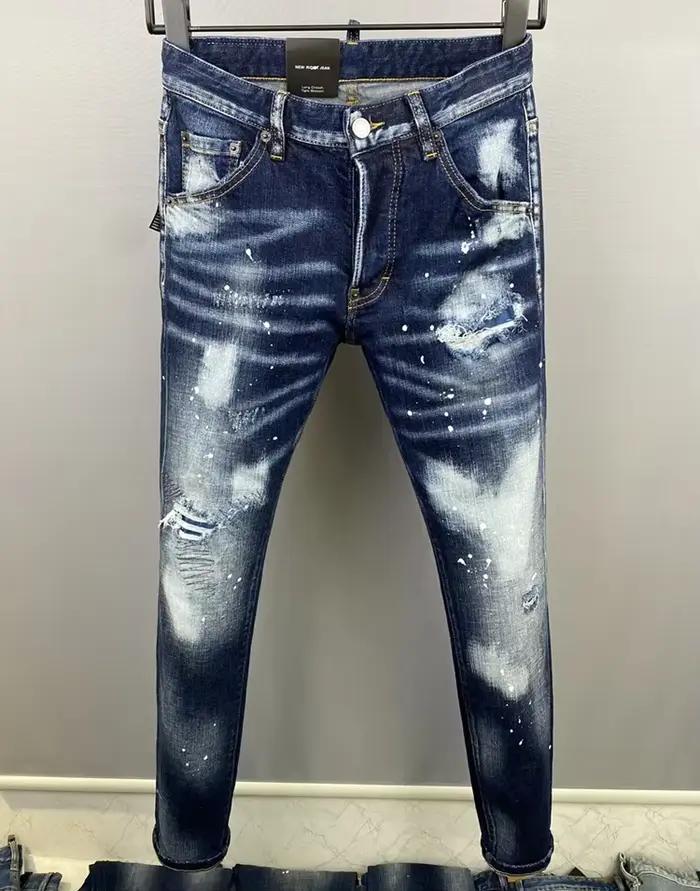 Pantalon jeans homme ICON style moto crayon ajusté mince bouton volant occassions voyages printemps