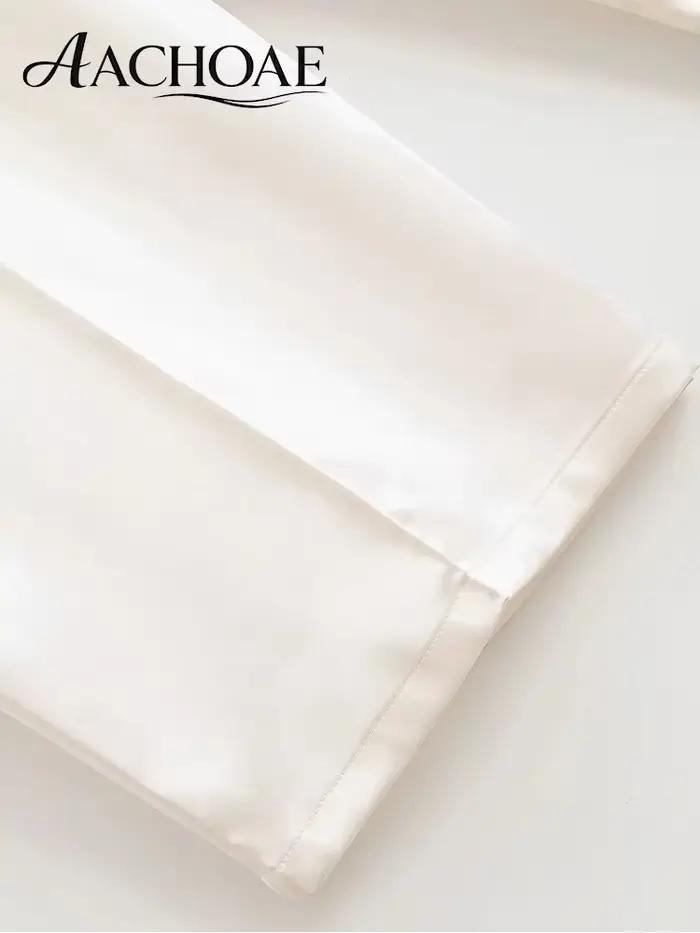 AACHOAE Pantalon Palazzo à Jambes Larges pour Femme