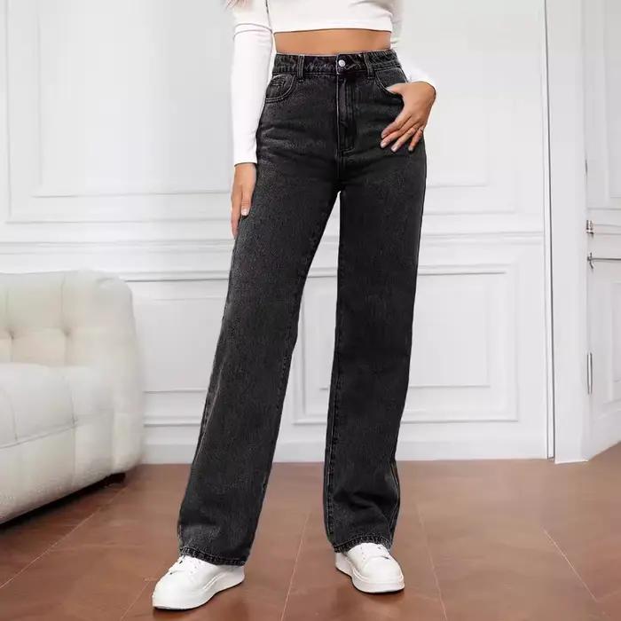 Jeans bleus rétro tendance pour femmes