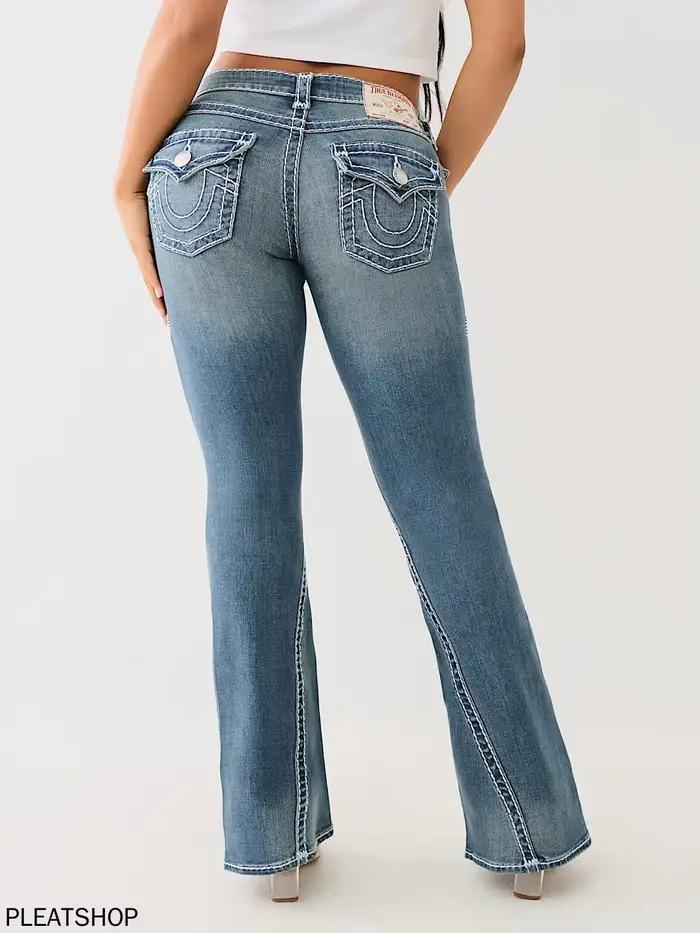 Jeans sexy brodés délavés et déchirés pour femme