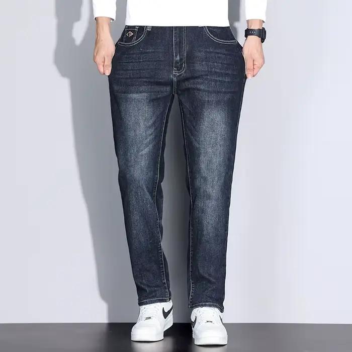 Grands grands vêtements hommes jean Extral longue jambe longueur droite Denim pantalon mâle allongé pantalon mince mince 190 cm 200 Cm 120 cm 110