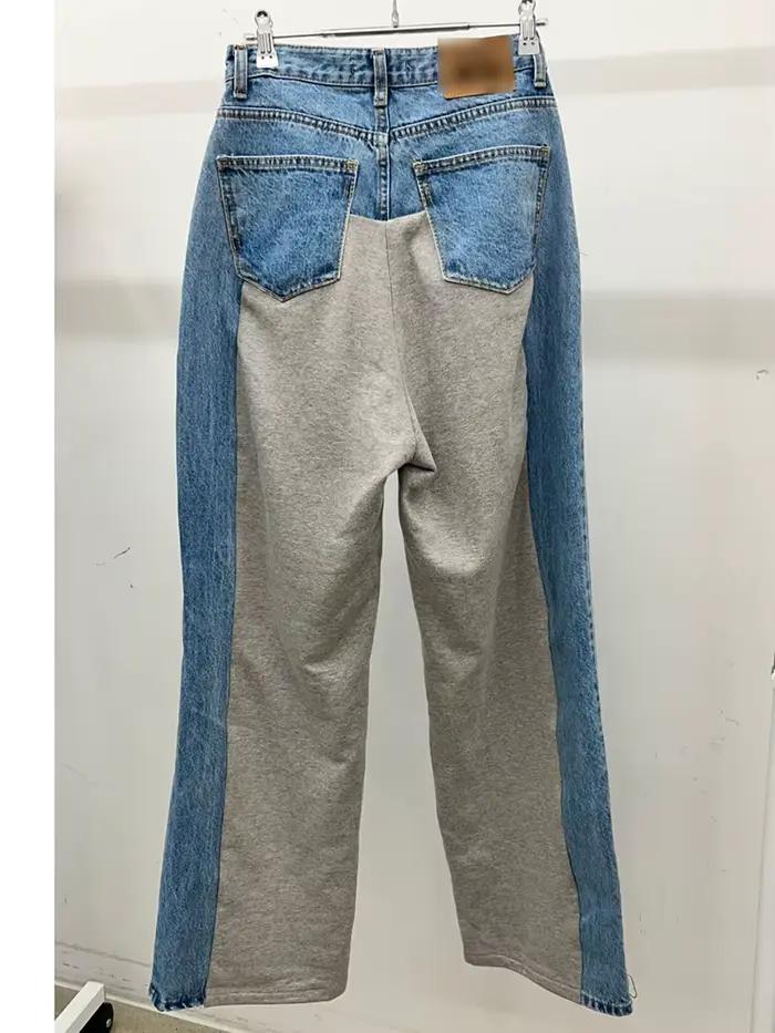 Mn-Jean patchwork vintage pour femme