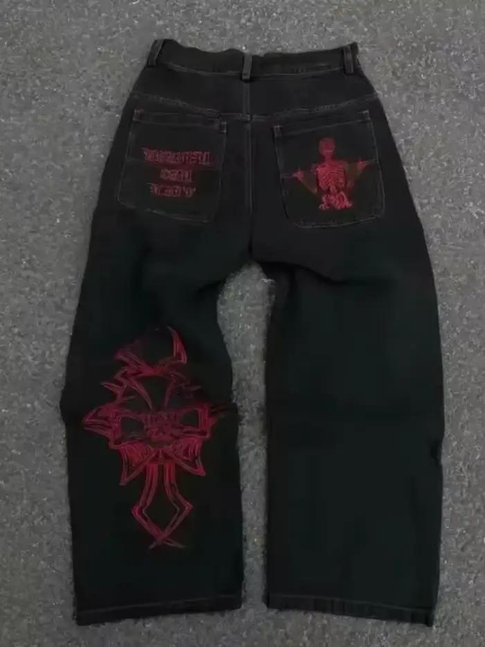 Jean Cargo Harajuku Vintage Gothique Punk Gris Foncé Boucles Métalliques Chaînes Multi-Poches Sangle Réglable Y2K Nouveau Pour Hommes Occasions Spéciales