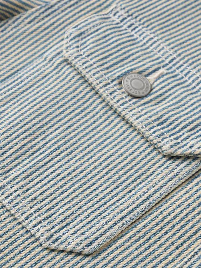 SIMWOOD Nouvelle Collection Printemps 2026 – Blouson en Jean Rayé Délavé 12