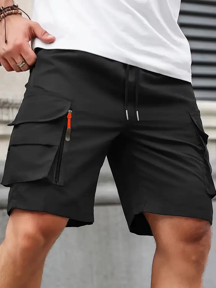 Shorts hommes Lionouthome décontractés multi-poches coton polyester pour l'été printemps activités quotidiennes sportives à offrir